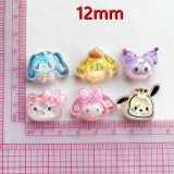 12mm snap button High transparency cartoon KT cat resin DIY