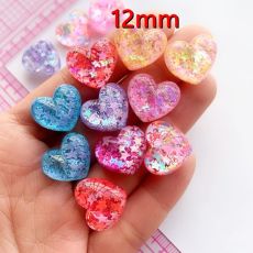 12mm snap button Five pointed star glitter heart-shaped resin DIY