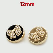 12mm Snap buttons Bow metal Flower Pearl  rhinestone Metal
