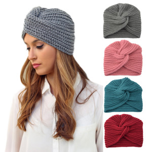 European and American imitation cashmere cross knitted hat Bohemian toe cap
