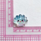 12mm snap button Sparkling cartoon starfish shell ocean resin DIY