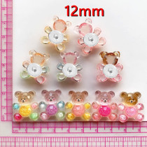 12mm snap button Cartoon graffiti teddy bear resin DIY