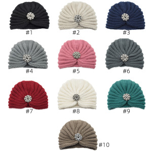 Round bead accessories, woolen hats, knitted hats, Bohemian autumn and winter