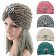 Round bead accessories, woolen hats, knitted hats, Bohemian autumn and winter