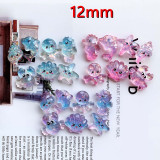 12mm snap button Sparkling cartoon starfish shell ocean resin DIY