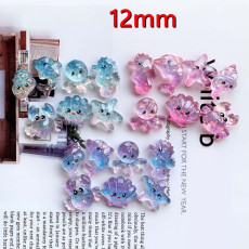 12mm snap button Sparkling cartoon starfish shell ocean resin DIY