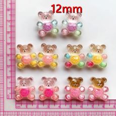 12mm snap button Cartoon graffiti teddy bear resin DIY