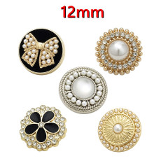 12mm Snap buttons Bow metal Flower Pearl  rhinestone Metal