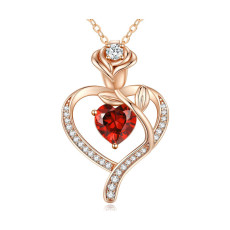 S925 Silver Necklace Ocean Heart Necklace Valentine's Day Girlfriend Gift