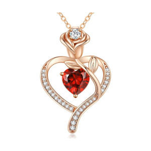 S925 Silver Necklace Ocean Heart Necklace Valentine's Day Girlfriend Gift