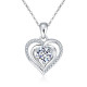 S925 Silver Ocean Heart Love Necklace Pure Silver Pendant Clavicle Chain