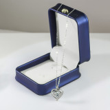 S925 Silver Ocean Heart Love Necklace Pure Silver Pendant Clavicle Chain