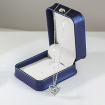 S925 Silver Ocean Heart Love Necklace Pure Silver Pendant Clavicle Chain