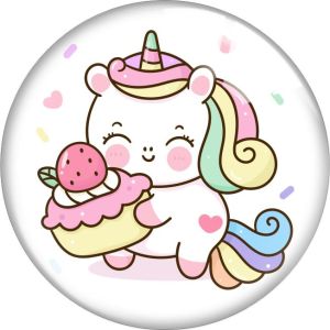 20MM 10pcs/lot Cartoon cat glass snap button charms