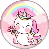 20MM 10pcs/lot Cartoon cat glass snap button charms