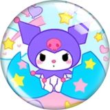 20MM 10pcs/lot Cartoon  glass snap button charms