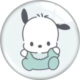 20MM 10pcs/lot Cartoon  glass snap button charms