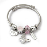 Pink Stainless Steel bangle  Summer Style Bracelet