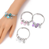 Stainless steel open bracelet starfish shell bracelet