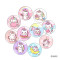20MM 10pcs/lot Cartoon cat glass snap button charms