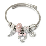 Pink Stainless Steel bangle  Summer Style Bracelet