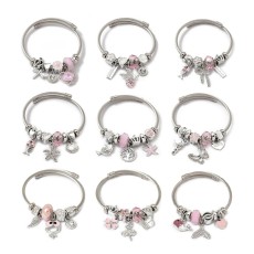 Pink Stainless Steel bangle  Summer Style Bracelet