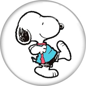 20MM 10pcs/lot Cartoon dog glass snap button charms