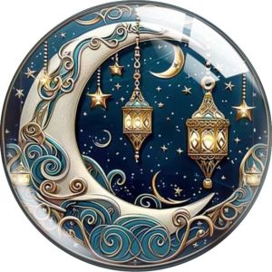 20MM 10pcs/lot Cartoon moon glass snap button charms