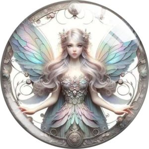 20MM 10pcs/lot Cartoon angel glass snap button charms