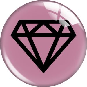 20MM 10pcs/lot pink diamond glass snap button charms