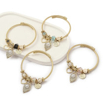 Stainless Steel bangle  gold niche exquisite shell decoration