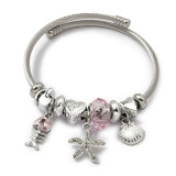 Pink Stainless Steel bangle  Summer Style Bracelet