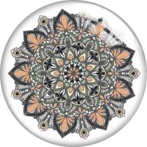 20MM 10pcs/lot Datura flower glass snap button charms