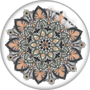 20MM 10pcs/lot Datura flower glass snap button charms