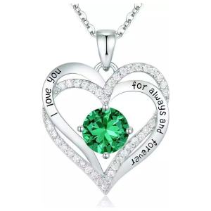Rose gold double layered heart-shaped necklace for women's 12th birthday