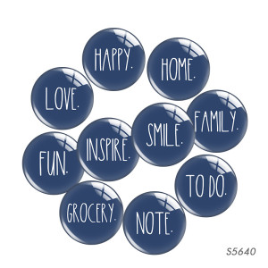 20MM 10pcs/lot HOME LOVE FUN FAMILY SMILE INSPIRE  glass snap button charms