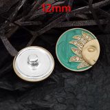 SUN 12MM Metal button gold Solar wind pattern totem  fit 12MM snap button jewelry