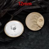 SUN 12MM Metal button gold Solar wind pattern totem  fit 12MM snap button jewelry