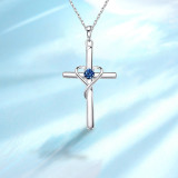 925 Pure Silver Cross Pendant Necklace Choker Accessories for Versatile Styling