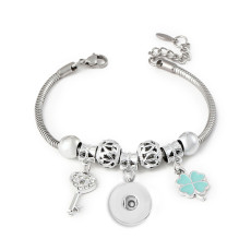 New 20mm snap button women's bracelet with starfish and diamonds
