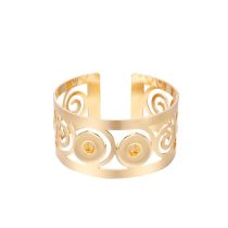 New 20mm snap button bracelet Punk Spiral Pattern Open Bracelet