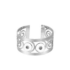 New 20mm snap button bracelet Punk Spiral Pattern Open Bracelet