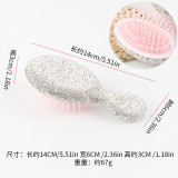 pottery clay Rhinestone Comb Portable Comb Head Massage Comb