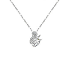 Little Swan 925 sterling silver necklace for actresses, elegant collarbone chain