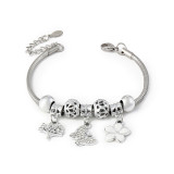 New 20mm snap button women's bracelet Flower  Tree of Life  butterfly Rhinestone