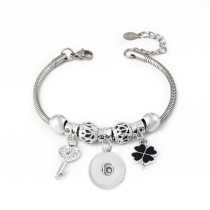 New 20mm snap button women's bracelet with starfish and diamonds