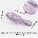 pottery clay Rhinestone Comb Portable Comb Head Massage Comb