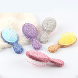 pottery clay Rhinestone Comb Portable Comb Head Massage Comb