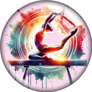 20MM 10pcs/lot  Sports motorcycle skateboard Print glass snap button charms