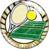 20MM 10pcs/lot  Sports balls Print glass snap button charms